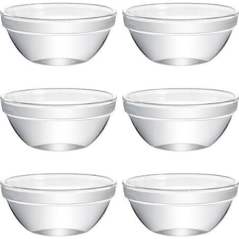 6er-Set Glasschälchen für Pudding, Gelee oder Desserts – 6,00 x 6,00 x 3,00 cm – Transparent (1/3)