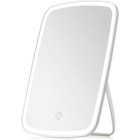 Makeup Mirror Touch Screen Vanity Mirror with LED Brightness Adjustable Portable USB Rechargeable (1/5)