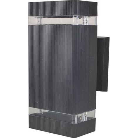 Applique murale solaire d'extérieur à LED, 1000 lumens, résistante à la pluie, à la corrosion, aux hautes températures, tension 220 V, matériau PVC/acrylique, noir (1/5)