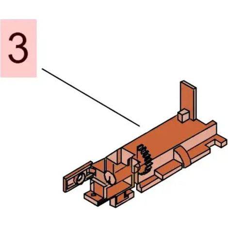 pièce détachée boîte protégée serrure de déverrouillage 760 7201295 (1/3)