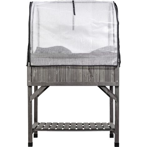 mgc24 Hochbeet VegTrug mit Haube 78x58x129cm grau (1/5)