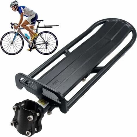 Porte Bagages Vélo Arrière, Vélo Porte Bagage, Universel Réglable Porte-Bagage Transporteur Bicyclette Accessoires Serrage Rapide Support Vélo Racks, Maximale de 10 kg, Installation Rapide (1/4)
