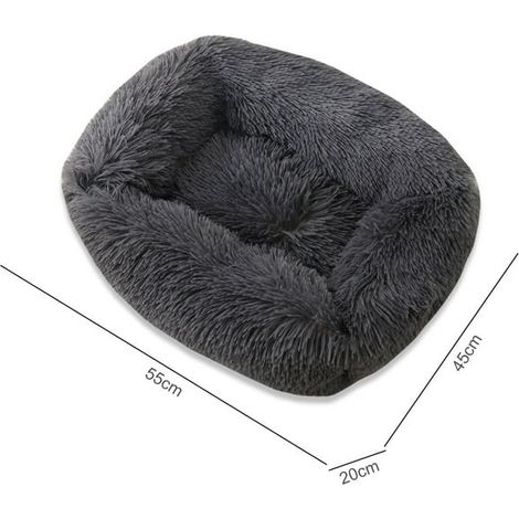 Coussin rectangulaire antidérapant pour chaton, lit douillet pour chaton (1/4)