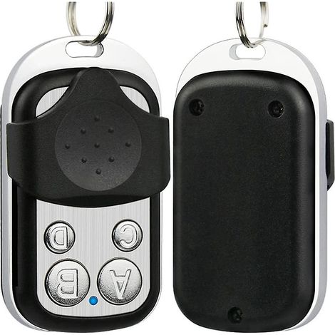 Télécommande universelle (lot de 2) pour porte de garage/portail de voiture, compatible avec la fréquence 433 MHz (version standard). (1/4)