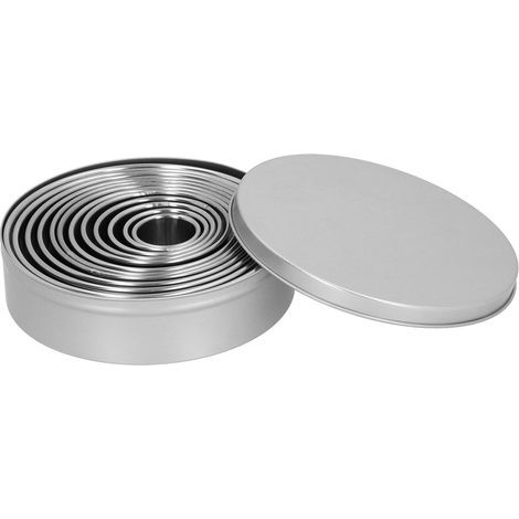 12 Pièces Emporte-Pièce Rond en Acier Inoxydable pour Pâte à Modeler et Pâte à Sucre (1/5)