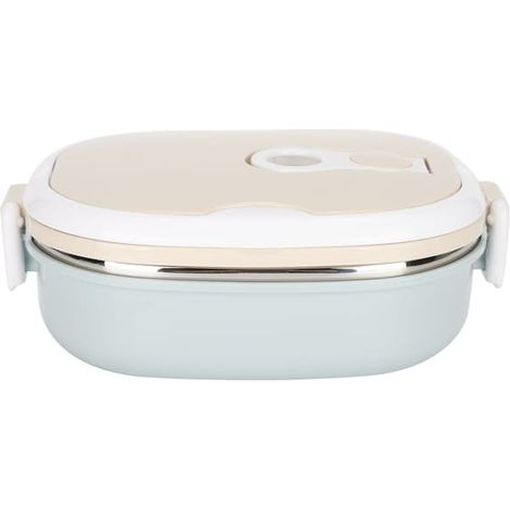 Boîte à lunch portable en acier inoxydable isotherme de 900 ml, idéale pour les étudiants et les enfants. (1/5)