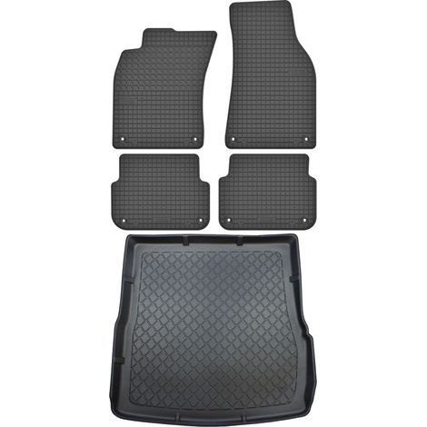 Audi A6 C6 Kombi (2004–05.2006) – Set: Gummifußmatten + Kofferraummatte (1/5)