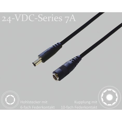 BKL Electronic 075915 DC-Steckverbinder DC-Hohlstecker - DC-Kupplung 5.5 mm 2.5 mm 5.5 mm 2.5 mm 2 m (1/2)