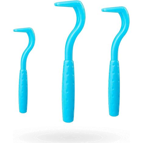 Lot de 3 pinces à tiques, retrait sûr et doux, bleu – DELKEVIC (1/5)