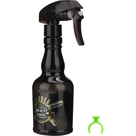 Flacon pulvérisateur vintage 280ml rechargeable pour coiffure accessoire cheveux (Noir) (1/5)