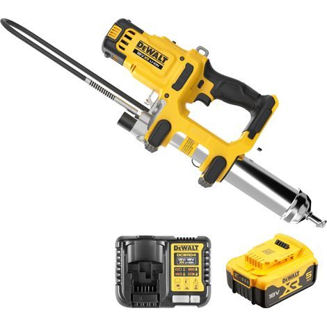 Pompe à graisse double vitesse XR 18V 5 Ah Li-Ion renforcée Brushless - DEWALT - DCGG581P1G-QW