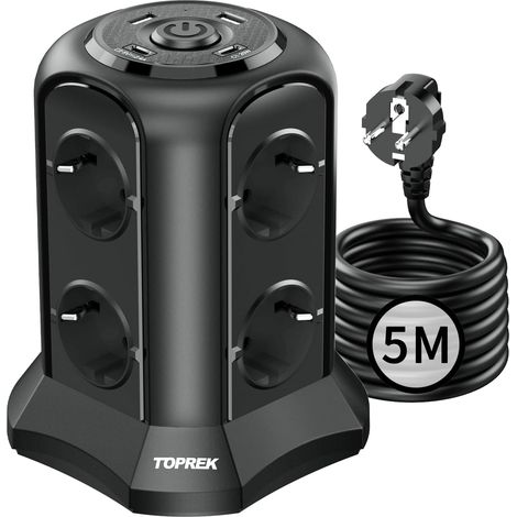 Multiprise avec Interrupteur, 8 Prises Multiprise Electrique avec 2 USB-A (1/5)