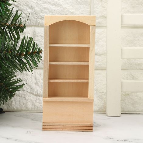 Modèle de bibliothèque en bois pour maison de poupée à l'échelle 1:12 - Accessoire de mobilier à monter soi-même (1/5)