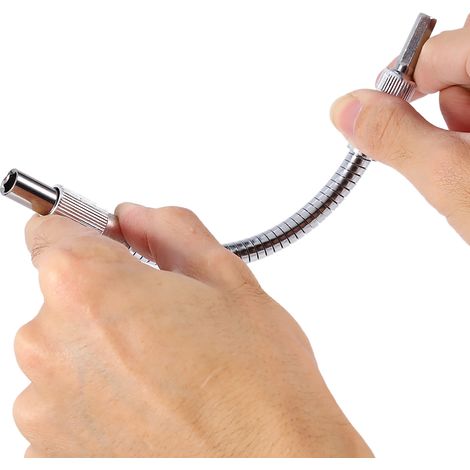 Rallonge de tournevis 1/4" avec tige flexible et porte-embout (1/5)