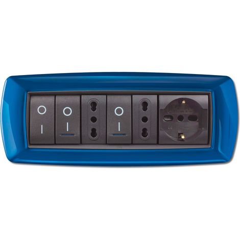 Placca 7 moduli blu