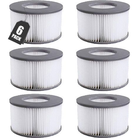 Applicable Filtre Spa Lite pour Mspa, 6 pcs Filtre pour Whirlpool MSpa à Partir de 2026, Filtre pour Mspa Lite, Cartouche de Filtre à Eau pour Piscines Gonflables, Bains à Remous et Spas (1/5)
