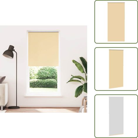 The Living Store Store enrouleur occultant 124,4 x 230 cm, largeur du tissu 120 cm, beige - Stores anti-lumière (1/5)