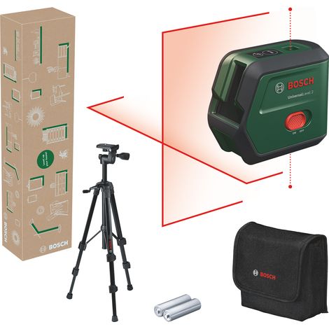 BOSCH DIY UNIVERSALLEVEL 2 SET AA batteries Cross line laser