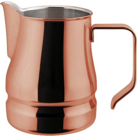ILSA Lattiera Evolution per Cappuccino e Latte Art, Acciaio Inox 18/10, Color Rame, Tazze 3, Capacità 35 cl