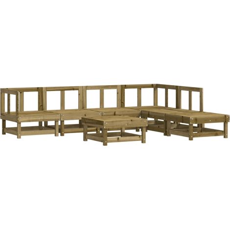 Maison Exclusive - Set Salotto da Giardino 7 pz in Legno Impregnato di Pino (1/5)