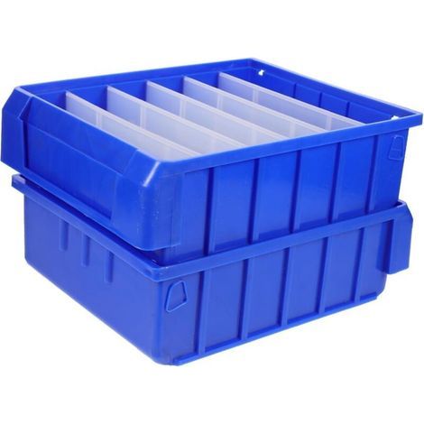 Tool storage box and locker, divided parts box warehouse storage box - 30023090MM, blue (1/5)