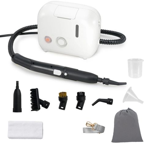 Pulitore a vapore portatile 23,5 x 12,5 x 18 cm pulizia profonda riscaldamento rapido PP bianco 200011723