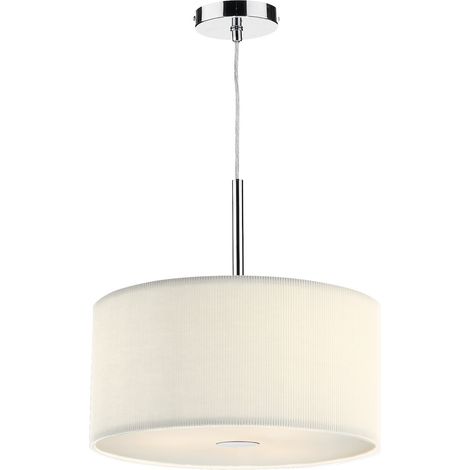 DAR ZARAGOZA - Suspension cylindrique Crème 400 mm, 3x E27 (1/5)