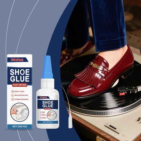 Colle de réparation pour chaussures - collage doux et durable, convient aux chaussures de sport, aux chaussures en cuir et autres articles en cuir - 30 g x 1 + pipette x 1 -- DTEKGAZ (1/5)