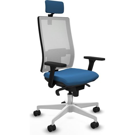 Sedia da ufficio piqueras y crespo Horna azzurro chiaro ecopelle