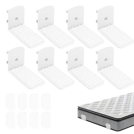 (8pcs)Attache Drap Housse, Tendeur Drap Housse Anti-Dérapant, Lot de 8 Bed Lock avec Sangle de Verrouillage, Maintien Drap-Housse pour Tous Les Matela (1/5)
