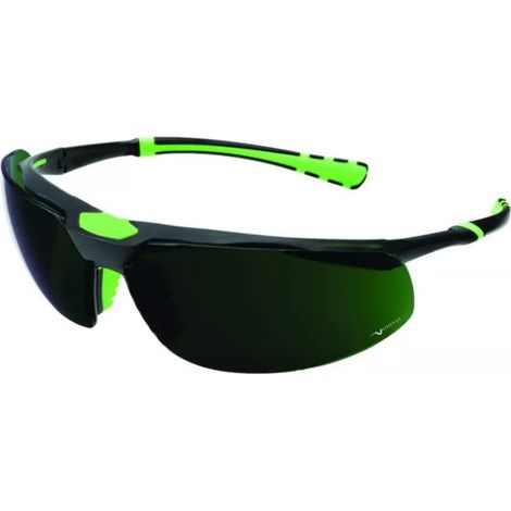 Lunettes de protection de soudeur à branches avec embouts antidérapants teinte 5 UNIVET Vert Unique.