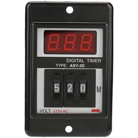 Relais de minuterie de retard, sur le relais, temps réglable de haute précision, écran LED, fonction de synchronisation étanche à la poussière pour l'industrie et la maison (1/5)