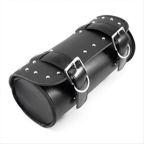 Universelle Motorradtasche aus PU-Leder, Aufbewahrungsmöglichkeiten für Lenker und Vordergabel (1/5)