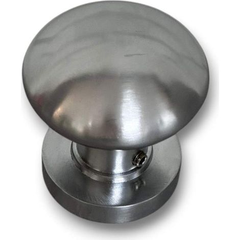 Pomo Pomolo Per Porta Blindata Portone Colore Cromo Satinato Mod Salerno (1/4)