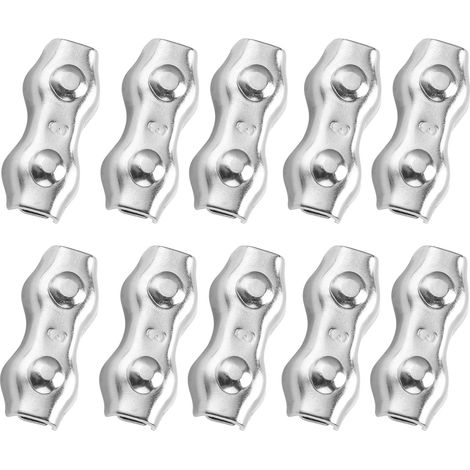 Doppeldrahtklemme, 10-teiliger Stahldrahtdorn für Industriemechanismen, für 2 mm Stahldraht