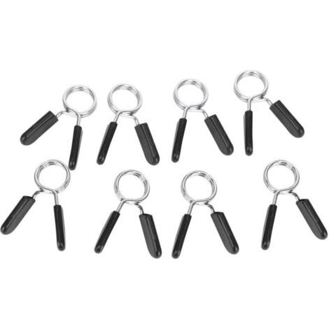 Lot de 8 colliers à ressort pour haltères, pinces pour barre de poids, entraînement de fitness, haltérophilie (1/4)