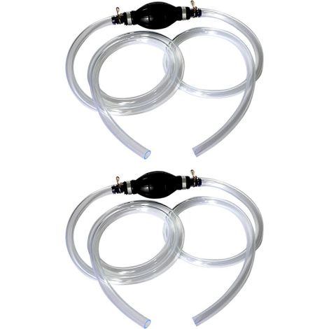 Pompe à main manuelle 2X pour le transfert de liquides et carburants (huile, eau, essence). Tuyau d'aspiration. (1/5)