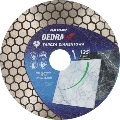 Disco de diamante con estructura de panal de abeja de 125 mm - DEDH1042 (1/3)