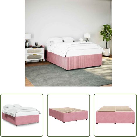 Samt - Bettgestell Rosa 160x200 cm Samt (1/5)