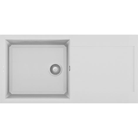 Lavello Elleci Incasso 1 vasca 100x50 Easy 480 Granitek Bianco LGY48068 (1/5)