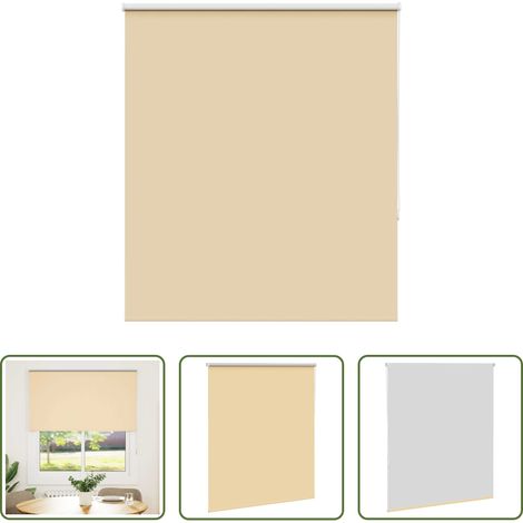 Lichtschutz -  Verdunkelungsrollo Beige 120x175 cm Stoffbreite 116,6 cm (1/5)