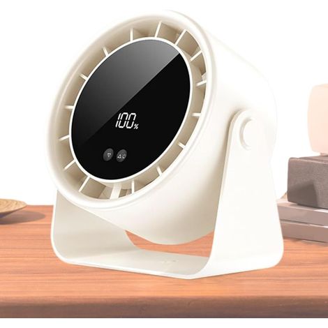 Petit ventilateur de bureau  Ventilateur de table à commande tactile longue durée – Dispositif de refroidissement silencieux pour les voyages en plein air, les bureaux, la chambre, le (1/3)