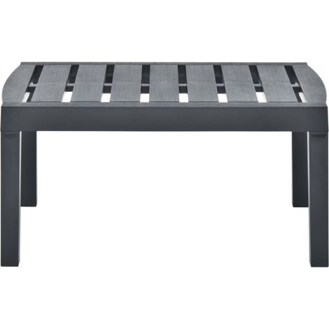 INLIFE Table de jardin Anthracite 78x55x38 cm Plastique (1/5)