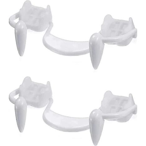 Kit de 4 crocs de vampire rétractables avec appareil dentaire télescopique pour une fête d'Halloween (1/5)