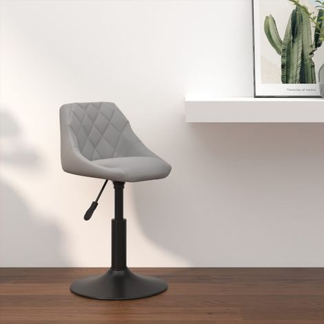 Taburete de cocina de terciopelo gris claro vidaXL (1/5)