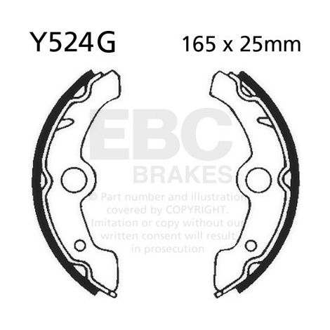 Pattini freno scanalati EBC Y524G (1 set)