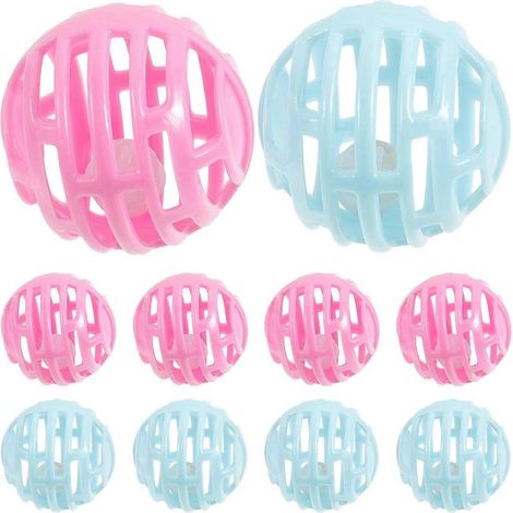 10 balles pour animaux de compagnie avec clochette en plastique (1/2)