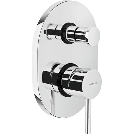 Mitigeur douche à encastrer Nobili Aquerelli AQ93100/ECR Chromé - 2 sorties (1/3)