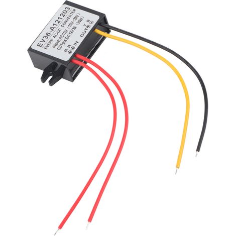 Convertisseur de tension AC/DC 10-28V à 12V 3A - Alimentation régulée pour voiture et camping-car (1/5)