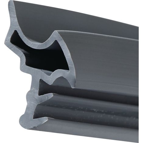 Battuta di battuta per porta K2378 L.5m da inserire W-PVC nero bianco